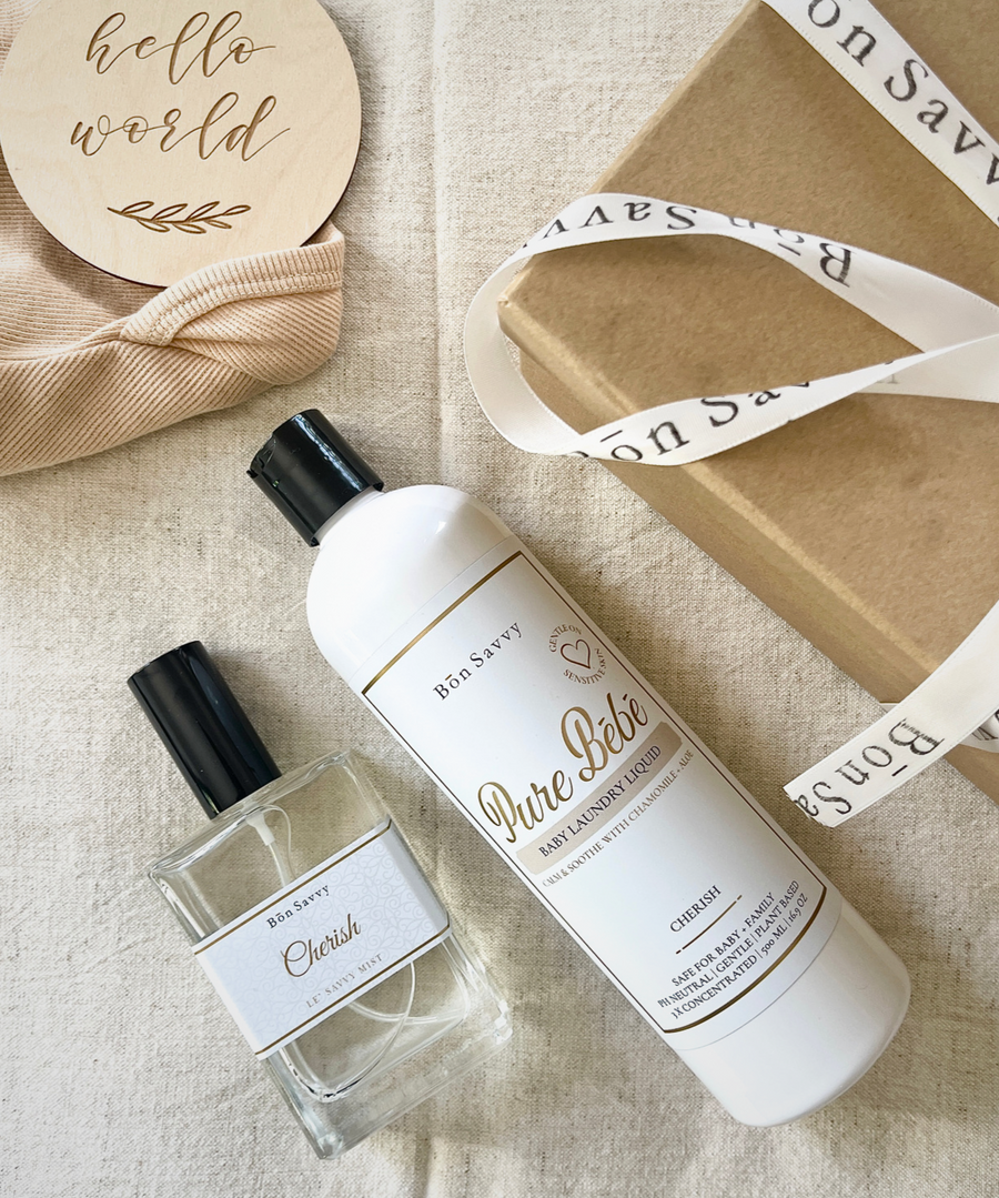 'Baby Love' Gift Set | Natural Calming Laundry Wash + Luxury Matching Linen & Room Spray