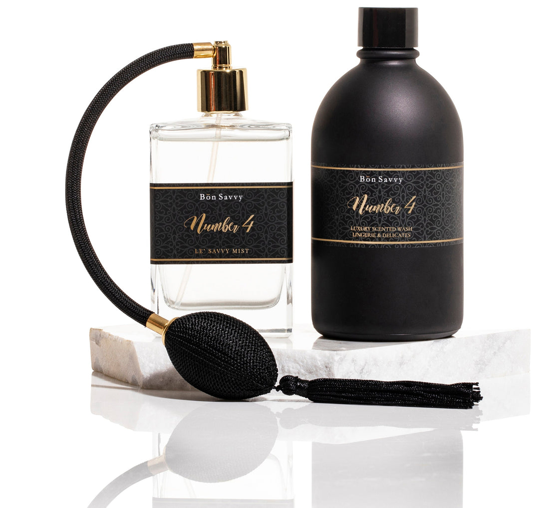 Noir - Luxury 'Number 4' Scented Lingerie & Delicates Wash with Matching Fragrance Set